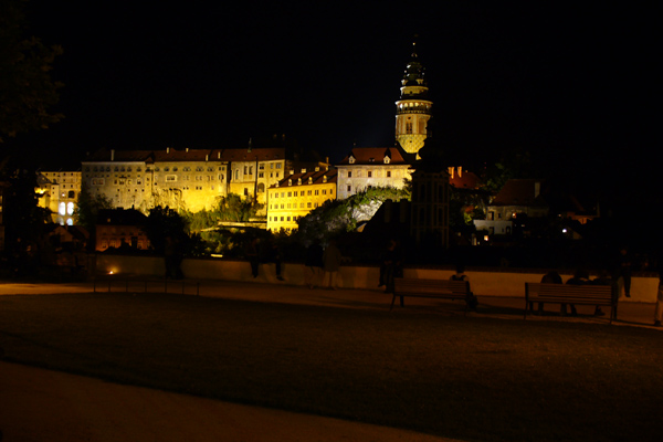 esk Krumlov v noci